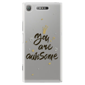 Plastové puzdro iSaprio - You Are Awesome - black - Sony Xperia XZ1