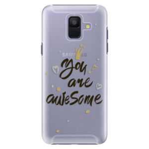 Plastové puzdro iSaprio - You Are Awesome - black - Samsung Galaxy A6