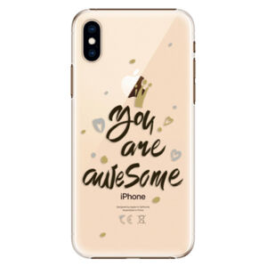 Plastové puzdro iSaprio - You Are Awesome - black - iPhone XS