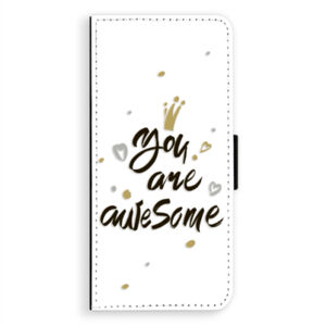 Flipové puzdro iSaprio - You Are Awesome - black - Samsung Galaxy A8 Plus