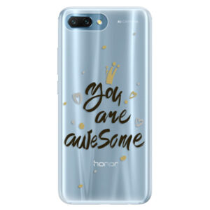 Silikónové puzdro iSaprio - You Are Awesome - black - Huawei Honor 10