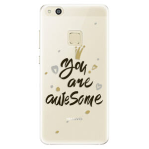 Silikónové puzdro iSaprio - You Are Awesome - black - Huawei P10 Lite