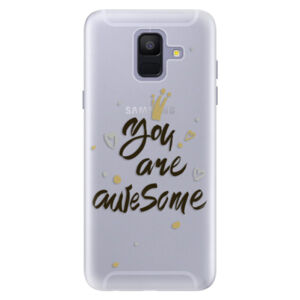 Silikónové puzdro iSaprio - You Are Awesome - black - Samsung Galaxy A6