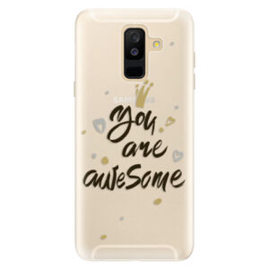 Silikónové puzdro iSaprio - You Are Awesome - black - Samsung Galaxy A6+