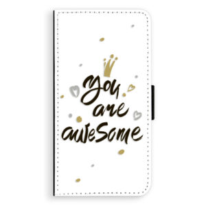 Flipové puzdro iSaprio - You Are Awesome - black - iPhone XS Max