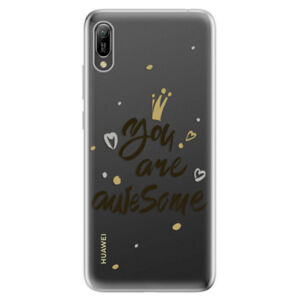 Odolné silikonové pouzdro iSaprio - You Are Awesome - black - Huawei Y6 2019