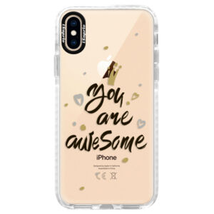 Silikónové púzdro Bumper iSaprio - You Are Awesome - black - iPhone XS