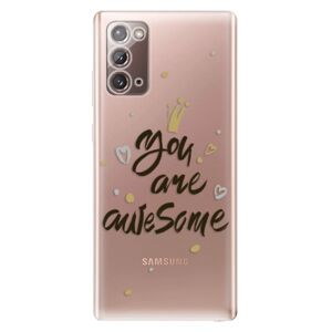 Odolné silikónové puzdro iSaprio - You Are Awesome - black - Samsung Galaxy Note 20