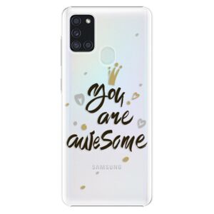 Plastové puzdro iSaprio - You Are Awesome - black - Samsung Galaxy A21s