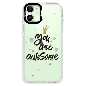 Silikónové puzdro Bumper iSaprio - You Are Awesome - black - iPhone 12 mini