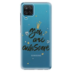 Plastové puzdro iSaprio - You Are Awesome - black - Samsung Galaxy A12