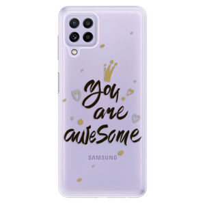 Odolné silikónové puzdro iSaprio - You Are Awesome - black - Samsung Galaxy A22