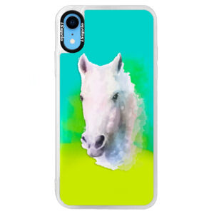 Neónové puzdro Blue iSaprio - Horse 01 - iPhone XR