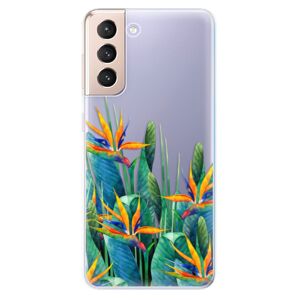 Odolné silikónové puzdro iSaprio - Exotic Flowers - Samsung Galaxy S21