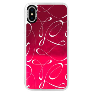Neónové púzdro Pink iSaprio - Fancy - white - iPhone X