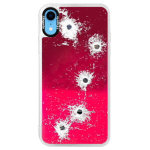 Neónové púzdro Pink iSaprio - Gunshots - iPhone XR