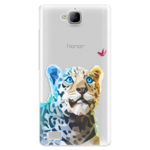 Plastové puzdro iSaprio - Leopard With Butterfly - Huawei Honor 3C