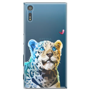 Plastové puzdro iSaprio - Leopard With Butterfly - Sony Xperia XZ