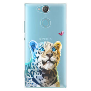 Plastové puzdro iSaprio - Leopard With Butterfly - Sony Xperia XA2
