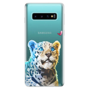Odolné silikonové pouzdro iSaprio - Leopard With Butterfly - Samsung Galaxy S10
