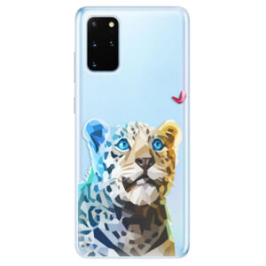 Odolné silikónové puzdro iSaprio - Leopard With Butterfly - Samsung Galaxy S20+
