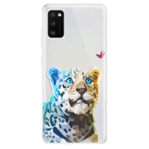 Odolné silikónové puzdro iSaprio - Leopard With Butterfly - Samsung Galaxy A41
