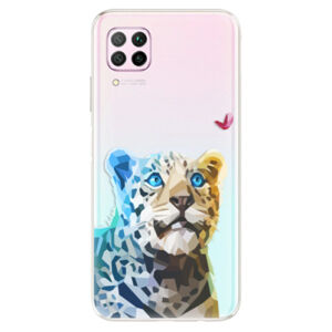 Odolné silikónové puzdro iSaprio - Leopard With Butterfly - Huawei P40 Lite