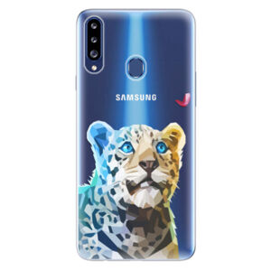 Odolné silikónové puzdro iSaprio - Leopard With Butterfly - Samsung Galaxy A20s