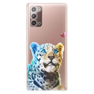 Odolné silikónové puzdro iSaprio - Leopard With Butterfly - Samsung Galaxy Note 20