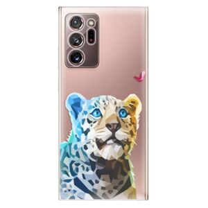 Odolné silikónové puzdro iSaprio - Leopard With Butterfly - Samsung Galaxy Note 20 Ultra