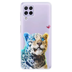 Odolné silikónové puzdro iSaprio - Leopard With Butterfly - Samsung Galaxy A22