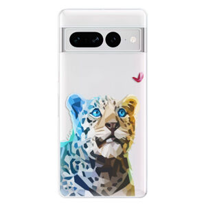 Odolné silikónové puzdro iSaprio - Leopard With Butterfly - Google Pixel 7 Pro 5G
