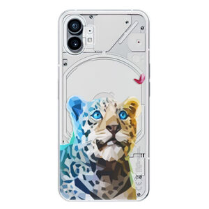 Odolné silikónové puzdro iSaprio - Leopard With Butterfly - Nothing Phone (1)