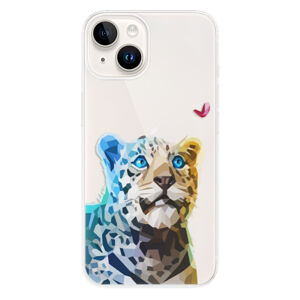 Odolné silikónové puzdro iSaprio - Leopard With Butterfly - iPhone 15