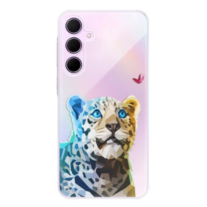 Odolné silikónové puzdro iSaprio - Leopard With Butterfly - Samsung Galaxy A55 5G