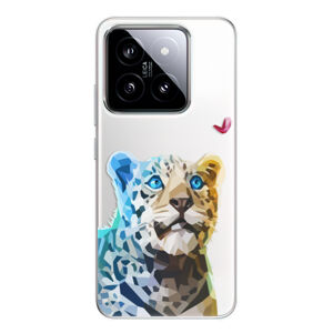 Odolné silikónové puzdro iSaprio - Leopard With Butterfly - Xiaomi 14