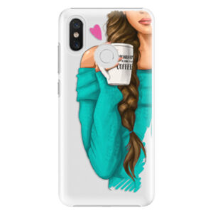 Plastové puzdro iSaprio - My Coffe and Brunette Girl - Xiaomi Mi 8