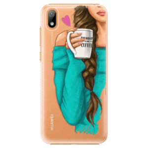 Plastové puzdro iSaprio - My Coffe and Brunette Girl - Huawei Y5 2019