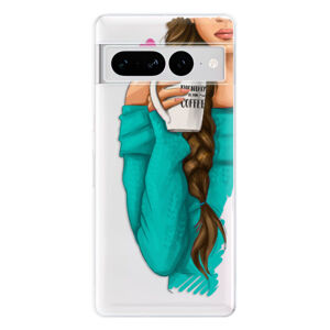Odolné silikónové puzdro iSaprio - My Coffe and Brunette Girl - Google Pixel 7 Pro 5G