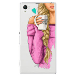 Plastové puzdro iSaprio - My Coffe and Blond Girl - Sony Xperia Z1