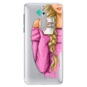 Plastové puzdro iSaprio - My Coffe and Blond Girl - Nokia 5