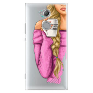 Plastové puzdro iSaprio - My Coffe and Blond Girl - Sony Xperia XA2 Ultra