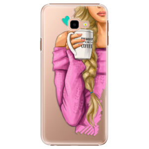 Plastové puzdro iSaprio - My Coffe and Blond Girl - Samsung Galaxy J4+
