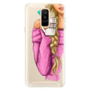 Silikónové puzdro iSaprio - My Coffe and Blond Girl - Samsung Galaxy A6+