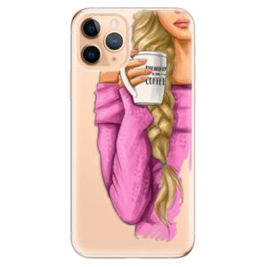 Odolné silikónové puzdro iSaprio - My Coffe and Blond Girl - iPhone 11 Pro
