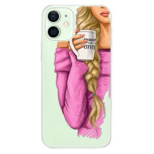 Odolné silikónové puzdro iSaprio - My Coffe and Blond Girl - iPhone 12