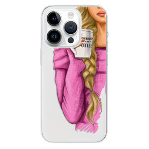 Odolné silikónové puzdro iSaprio - My Coffe and Blond Girl - iPhone 15 Pro