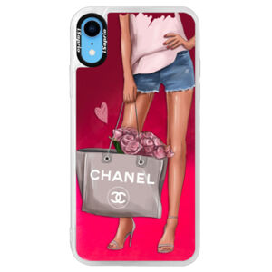 Neónové púzdro Pink iSaprio - Fashion Bag - iPhone XR