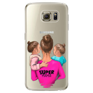 Plastové puzdro iSaprio - Super Mama - Two Girls - Samsung Galaxy S6 Edge