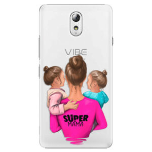 Plastové puzdro iSaprio - Super Mama - Two Girls - Lenovo P1m
